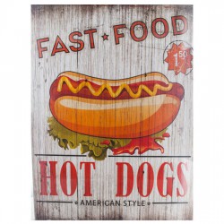 FAST FOOD HOT DOGS CUADRO...